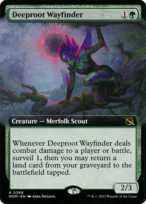 Deeproot Wayfinder (MOM-369) - rare: (Extended Art) - Foil