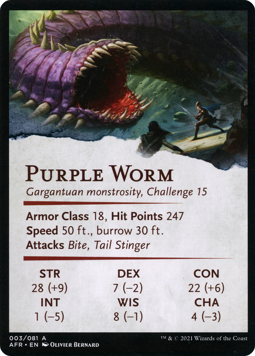 Purple Worm // Purple Worm (AAFR-003) - common (Borderless) - Foil