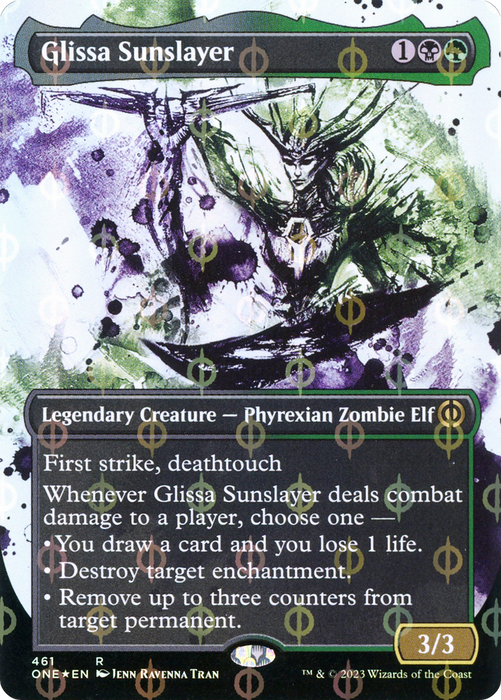 Glissa Sunslayer (ONE-461) - rare: (Showcase) (Borderless) - Foil