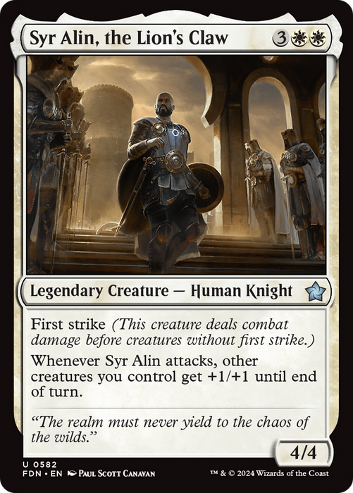 Syr Alin, the Lion's Claw (FDN-582) - uncommon