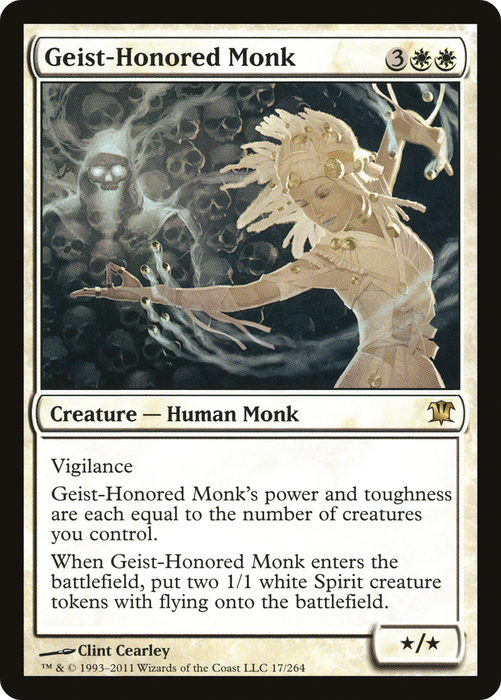 Geist-Honored Monk (ISD-017) - rare - Foil