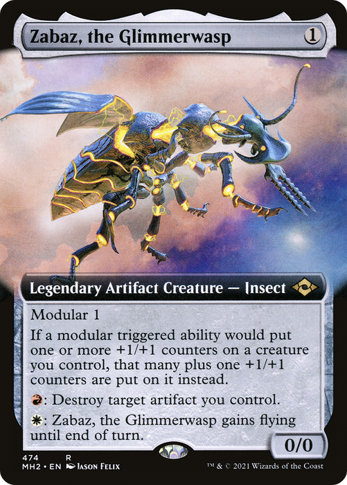 Zabaz, the Glimmerwasp (MH2-474) - rare: (Extended Art) - Foil