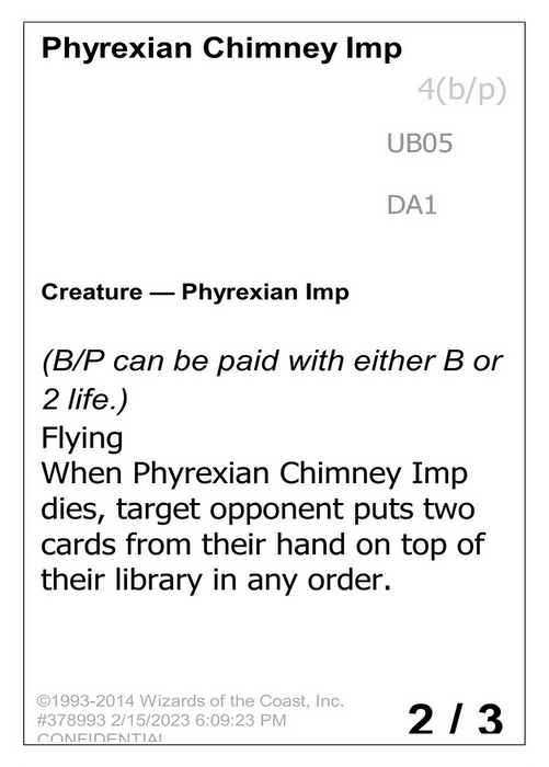 Phyrexian Chimney Imp (UNK-UB05) - uncommon