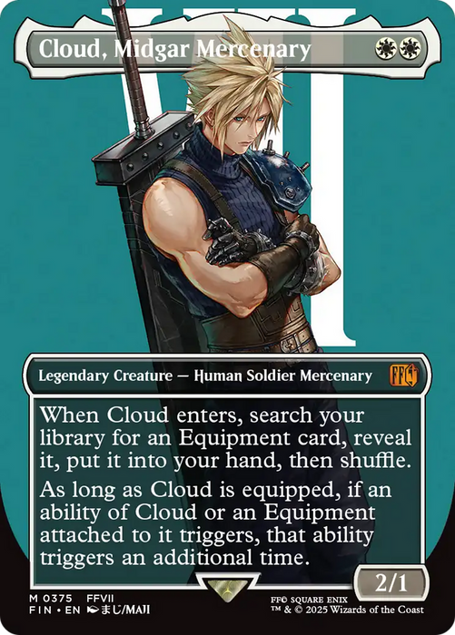 Cloud, Midgar Mercenary (FIN-375) - mythic (Borderless) - Foil