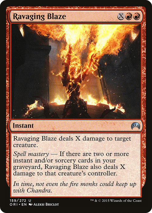 Ravaging Blaze (ORI-159) - uncommon - Foil