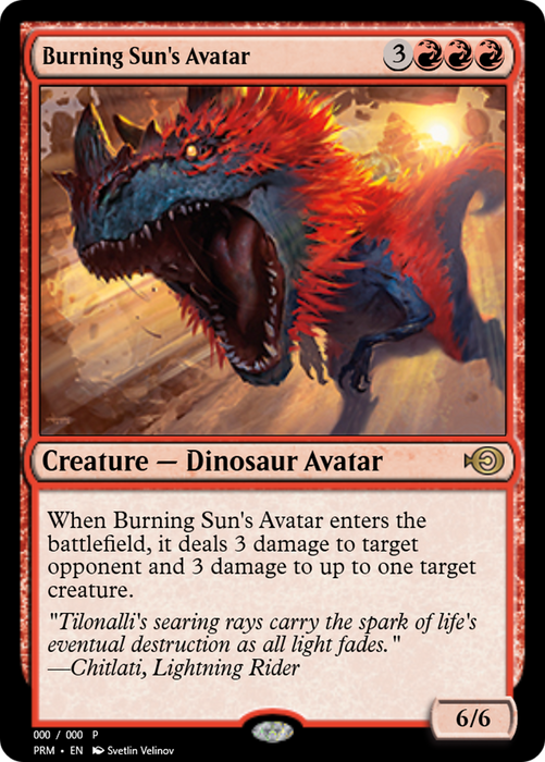 Burning Sun's Avatar (PRM-65664) - rare - Foil