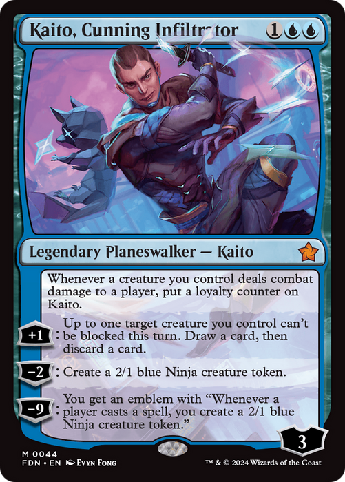 Kaito, Cunning Infiltrator (FDN-044) - mythic - Foil