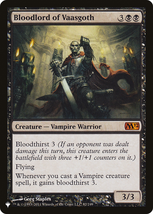 Bloodlord of Vaasgoth (LIST-M12-82) - mythic