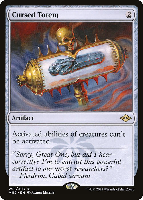 Cursed Totem (MH2-295) - rare - Etched Foil