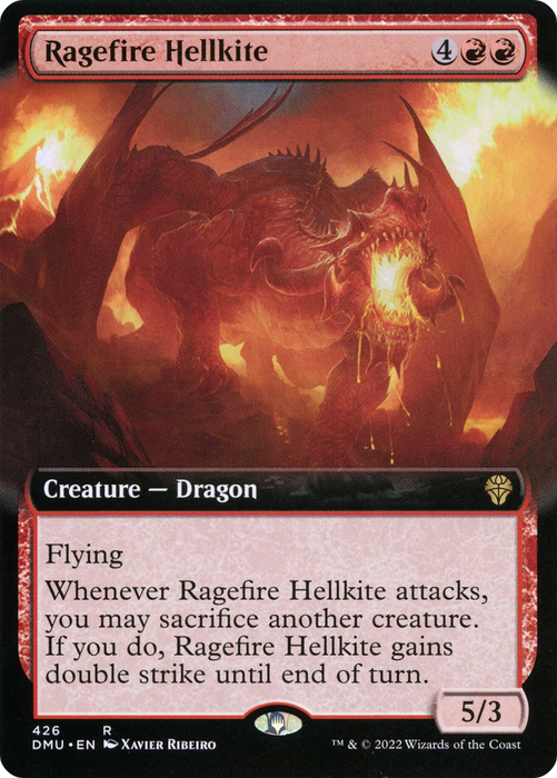 Ragefire Hellkite (DMU-426) - rare: (Extended Art)