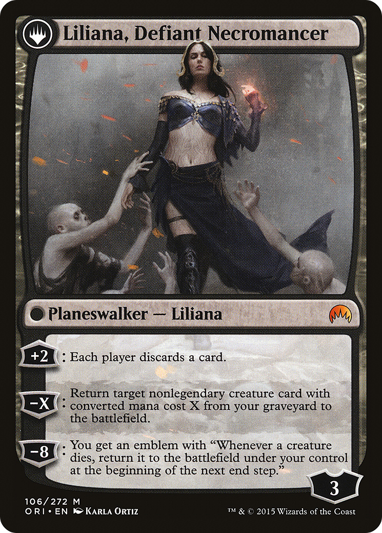Liliana, Heretical Healer // Liliana, Defiant Necromancer (LIST-ORI-106) - mythic: (originpwdfc)