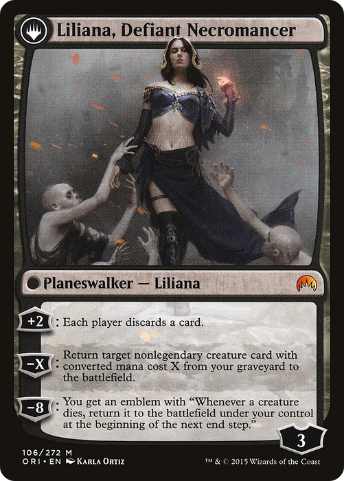 Liliana, Heretical Healer // Liliana, Defiant Necromancer (LIST-ORI-106) - mythic: (originpwdfc)