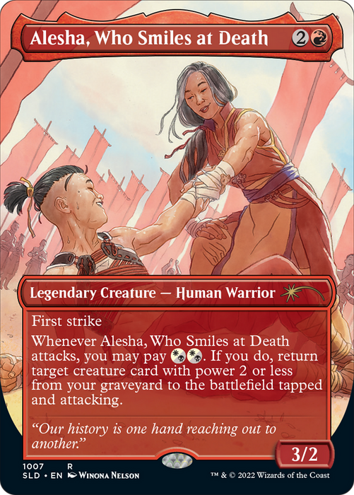 Alesha, Who Smiles at Death (SLD-1007) - rare (Borderless) - Foil