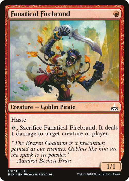Fanatical Firebrand (RIX-101) - common - Foil