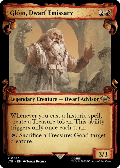 Glóin, Dwarf Emissary (LTR-583) - rare: (Showcase) - Foil