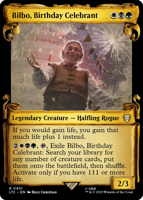 Bilbo, Birthday Celebrant (LTC-451) - rare: (Showcase)