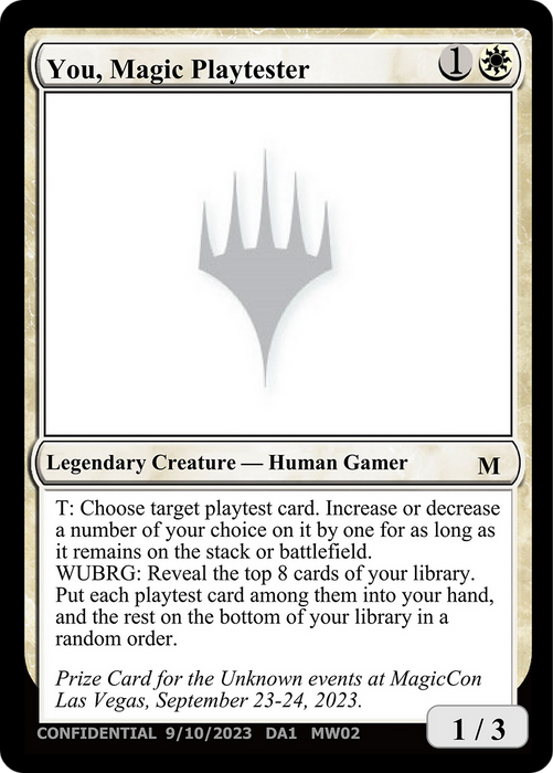 You, Magic Playtester (UNK-MW02) - mythic