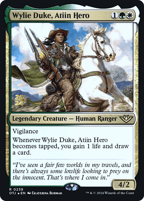 Wylie Duke, Atiin Hero (PRE-239S) - rare - Foil