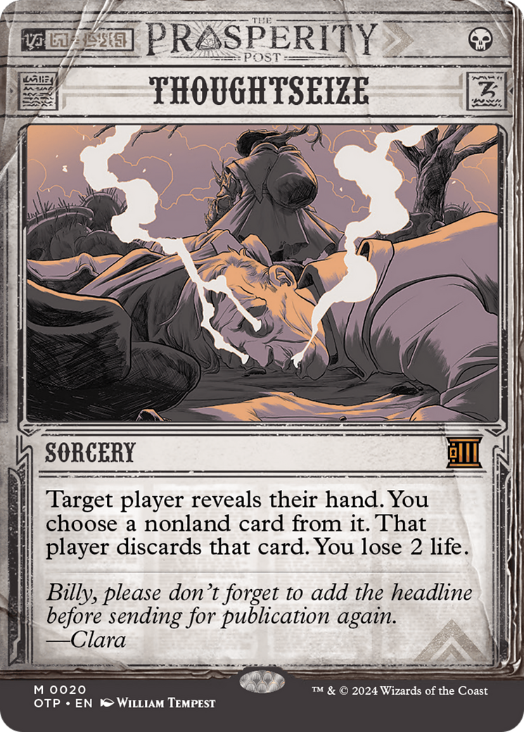 Thoughtseize (OTP-020) - mythic: (Showcase) (Borderless)