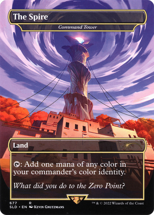 Command Tower (SLD-677) - rare / The Spire (Borderless) - Foil