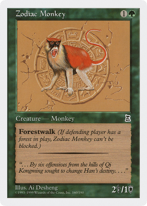 Zodiac Monkey (PTK-160) - common