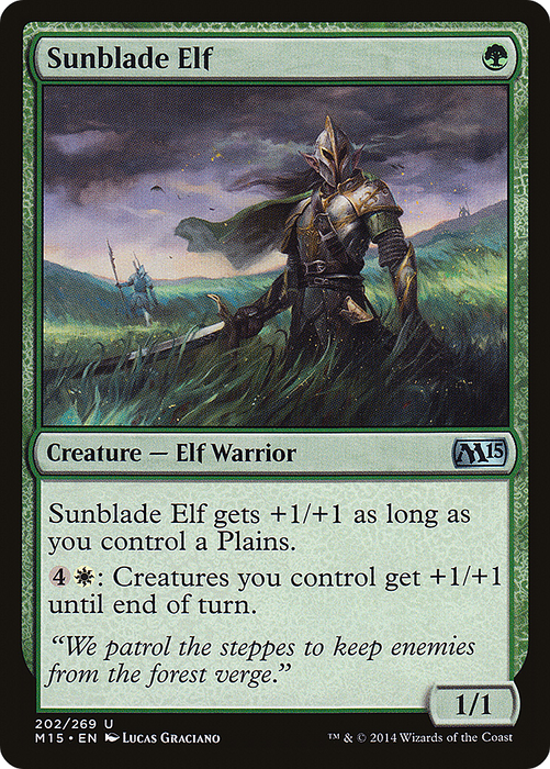 Sunblade Elf (M15-202) - uncommon - Foil
