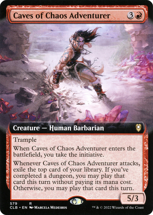 Caves of Chaos Adventurer (CLB-579) - rare: (Extended Art) - Foil