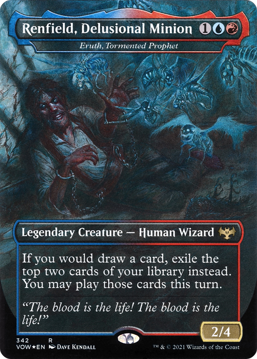 Eruth, Tormented Prophet (VOW-342) - rare / Renfield, Delusional Minion (Borderless)