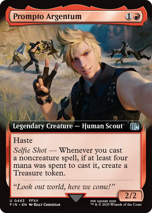 Prompto Argentum (FIN-463) - uncommon: (Extended Art) - Foil
