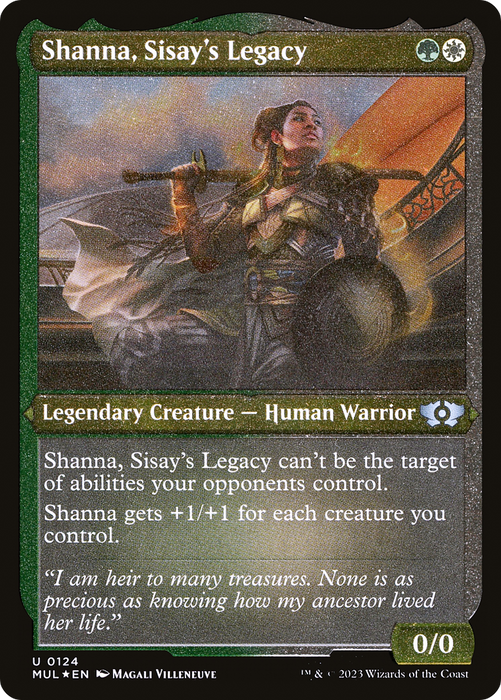 Shanna, Sisay's Legacy (MUL-124) - uncommon - Etched Foil