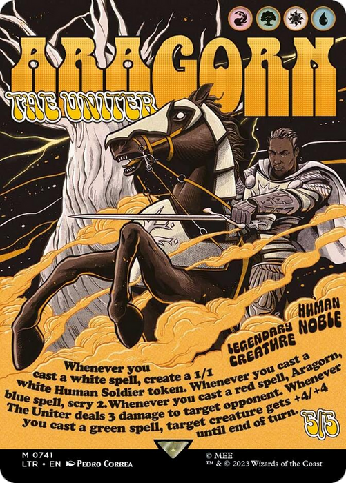 Aragorn, the Uniter (LTR-741) - mythic (Borderless)