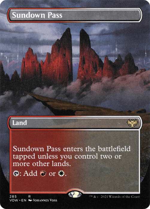 Sundown Pass (VOW-285) - rare (Borderless) - Foil