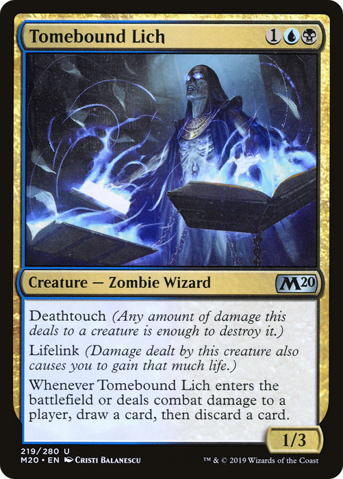 Tomebound Lich (M20-219) - uncommon - Foil