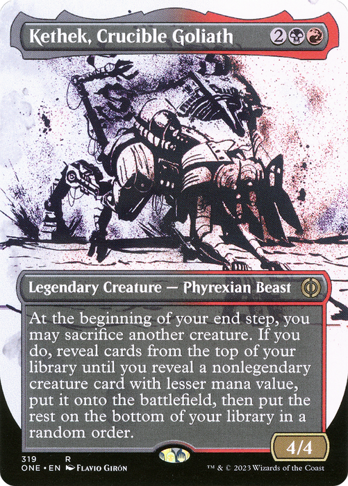 Kethek, Crucible Goliath (ONE-319) - rare: (Showcase) (Borderless) - Foil