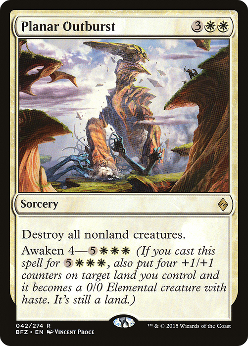 Planar Outburst (BFZ-042) - rare - Foil