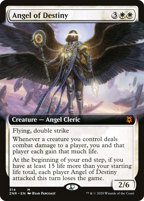 Angel of Destiny (ZNR-314) - mythic: (Extended Art) - Foil