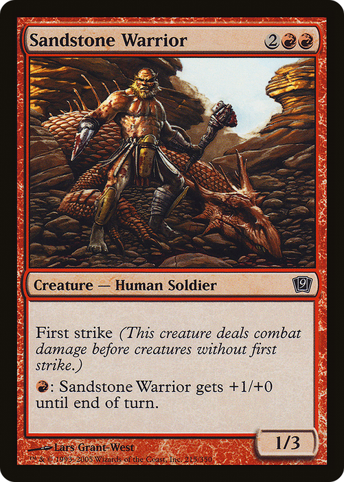Sandstone Warrior (9ED-215★) - common - Foil