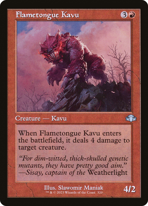 Flametongue Kavu (DMR-320) - uncommon - Foil