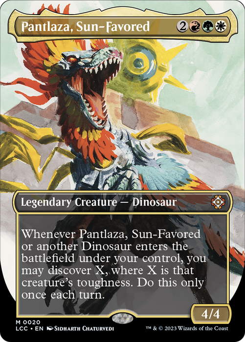 Pantlaza, Sun-Favored (LCC-020) - mythic (Borderless) - Foil