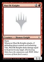 Must Be Knights (UNK-UR02A) - uncommon
