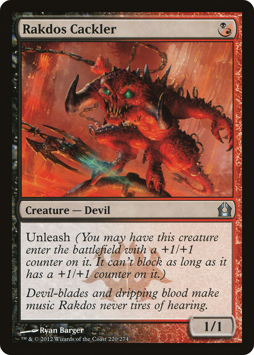 Rakdos Cackler (RTR-220) - uncommon