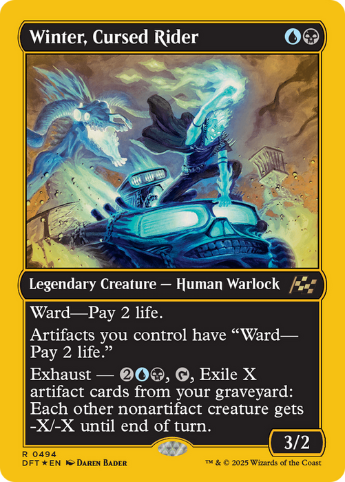 Winter, Cursed Rider (DFT-494) - rare - Foil