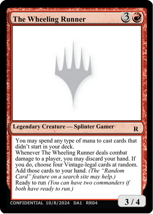 The Wheeling Runner (UNK-RR04D) - rare