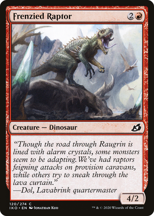 Frenzied Raptor (IKO-120) - common - Foil