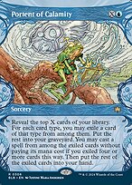 Portent of Calamity (BLB-306) - rare: (Showcase) (Borderless) - Foil