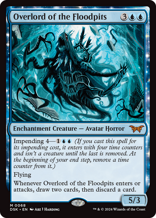 Overlord of the Floodpits (DSK-068) - mythic: (enchantment) - Foil