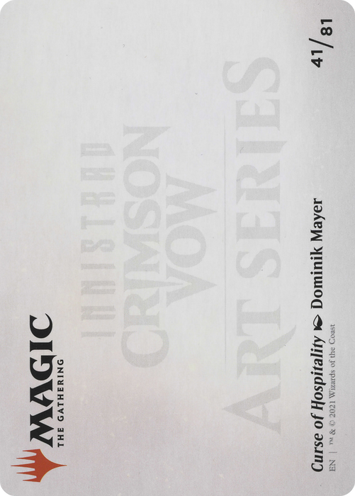 Curse of Hospitality // Curse of Hospitality (AVOW-041) - common (Borderless) - Foil