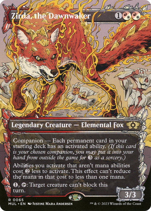 Zirda, the Dawnwaker (MUL-065) - rare: (Showcase) (Borderless) - Foil