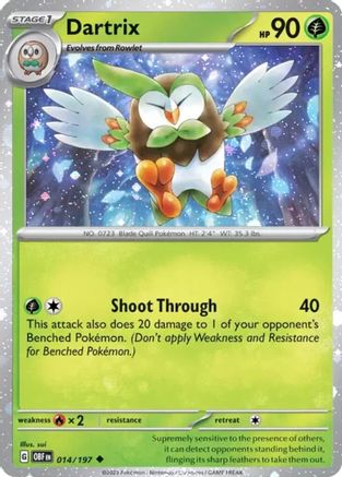 Dartrix (014/197) - MCP  - Uncommon - Holofoil
