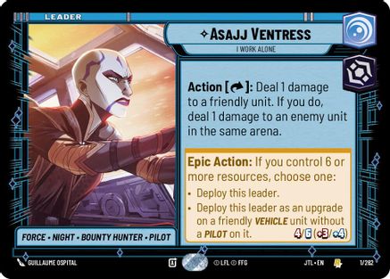 Asajj Ventress - I Work Alone (001/262) - JTL - Rare